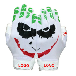 Gants de football américain personnalisés antidérapants pour la course, le saut et les performances de receveur - Product Image 4