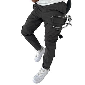 2025 personnalisé hommes 6 poches motif droit décontracté respirant Acidwash coton Cargo pantalon taille moyenne coupe-vent - Product Image 1