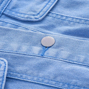 Vestes en jean pour femmes de haute qualité manches longues col montant automne long coton avec personnalisation gratuite - Product Image 3