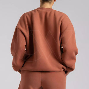 Sudaderas bordadas con estampado personalizado para mujer cuello redondo 100% algodón Streetwear pulóver mujer sudadera - Product Image 6