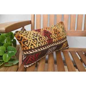 หมอนเย็บปะติดปะต่อกันสีน้ำตาลขนแกะสไตล์วินเทจ8x16นิ้วหรูหราตกแต่งลายใบไม้สไตล์วินเทจสำหรับเทคนิคการถักโซฟา - Product Image 2