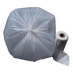 LLDPE 3mil S-shape Handle <b>Trash</b> <b>Bag</b> With Star Seal Bottom Heavy Duty Perforated on Roll Made in Vietnam - Product Image 3