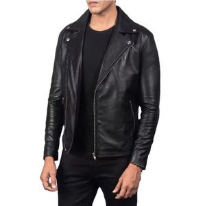 Meilleures ventes Veste en cuir d'agneau noir pour hommes Taille XL Tissu imprimé à la mode avec rembourrage en coton du Pakistan - Product Image 2