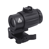 Red Win Hellcat 3x Red Dot Magnifier, ultra compact en caoutchouc, compatible avec les montures QD 1/3 ou Full Co-witness Flip-to-Side, compatible avec les Red Dot