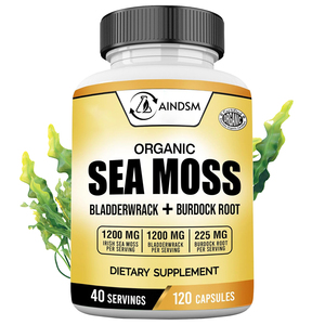 Hot Sale Irish Sea <b>Moss</b> Burdock Capsules Vegan Sea <b>Moss</b> Hard Capsules Detox & Gut Health Sea <b>Moss</b> Pills Immunity Capsule - Product Image 1