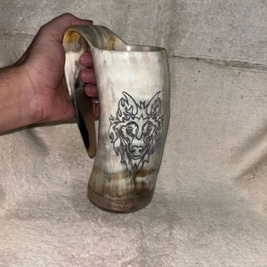 Mug en corne africaine de luxe, écologique, pour café, thé, vin, bière, design animal sculpté à la main, couleurs personnalisées, logo pour les fêtes, multi - Product Image 4