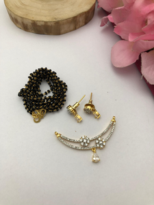 Alta calidad elegante CZ Mangalsutra con cadena elegante uso diario Mangalsutra para mujeres minimalista y elegante Mangalsutra - Product Image 5