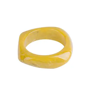 Brazalete de resina para uso en casa, color amarillo, forma redonda, hecho a mano, tamaño personalizado, precio barato, con venta - Product Image 1