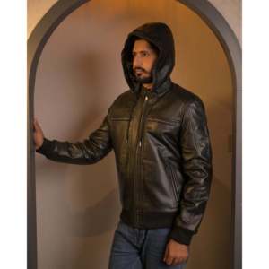 Veste à capuche amovible deux-en-un SF002H noire imperméable réversible longue avec broderie ODM printemps pièce unique enduite - Product Image 2