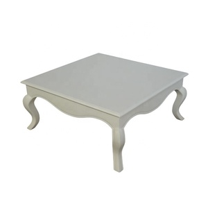 Mesa de Centro de Madera Minimalista, Mesa de Té de Estilo Moderno y Simple, Mesa de Centro Blanca para Vestíbulo de Hotel y Sala de Estar, Muebles para el Hogar - Product Image 5