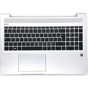 Pour <span class=keywords><strong>HP</strong></span> <span class=keywords><strong>ProBook</strong></span> 450 <span class=keywords><strong>G7</strong></span> <span class=keywords><strong>455</strong></span> <span class=keywords><strong>G7</strong></span> ordinateur portable nouveau argent rétro-éclairé AZERTY mise en page France FR repose-poignets et clavier ordinateur Parts-L45090-051 - Product Image 1