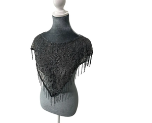 Hermosa capa festiva para adultos para envoltura de cuentas de lentejuelas burlescas con hebras que cuelgan hacia abajo en el cuello en poliéster - Product Image 6