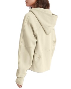 Sweat à Capuche Surdimensionné à Demi-fermeture Éclair pour Femme, Couleur Personnalisée, Manches Longues, Sweat à Capuche Surdimensionné à Demi-fermeture Éclair pour Femme, Vêtement en Gros - Product Image 3