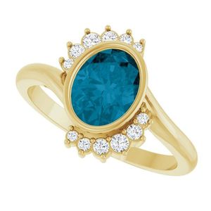 Anillo Stuller 14KY con Zirconia 72455:120P, Base de Platino Chapada en Oro y Rodio, para Compromiso o Boda - Product Image 5