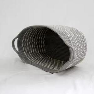 Large Woven Cotton <b>Rope</b> <b>Storage</b> <b>Basket</b> Multi-Functional Foldable Design High Precision Tolerance for Living Room Use Made - Product Image 5