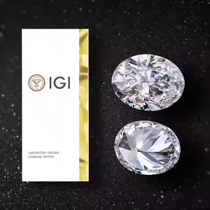 Diamante de forma ovalada de piedra CVD para compromiso, joyería de boda, regalo diario para mujer, certificado IGI VS1, claridad F, color cultivado en laboratorio - Product Image 1