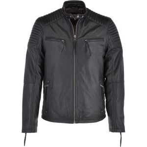 Chaqueta de Cuero para Hombre, Estilo Clásico de Motociclista - Product Image 1