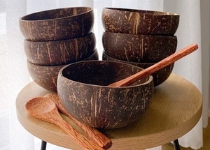 Vietnam naturel fait à la main poli coquille de noix de coco bol écologique personnalisé cuisine salle à manger décor à la maison exportation durable - Product Image 2