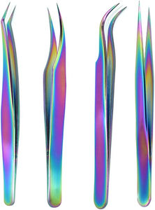 Pince à épiler professionnelle colorée en acier inoxydable pince à épiler Super dure pince à épiler haute antistatique pour Extensions de cils - Product Image 4