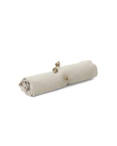 Rond de serviette en métal doré élégant fait à la main décoration de table de mariage - Product Image 1