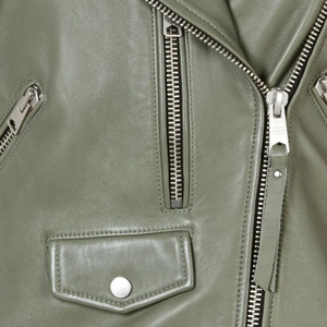 Veste en cuir PU de haute qualité avec logo personnalisé Veste de moto casual avec ceinture en simili cuir Veste manteau de motard à fermeture éclair pour femmes - Product Image 5