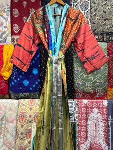 ชุดเดรสกิโมโนมัดย้อมด้วยมือขนาดพลัสไซส์ชุดเดรสยาวทรงหลวมย้อมสีชุดคลุมอาบน้ำชุดใส่ในเลานจ์มัดย้อมชุดกิโมโน - Product Image 5