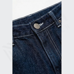 Jeans droits à jambes larges décontractés pour hommes, fabriqués sur mesure, couleur personnalisée, denim de qualité supérieure - Product Image 4