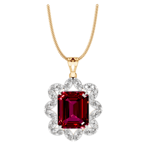 เครื่องประดับอัญมณี5กะรัตประดับด้วยทองเคลือบสีเหลืองทองพร้อมรัศมีเพชรที่สวยงามเพื่อความหรูหราเหนือกาลเวลา - Product Image 6