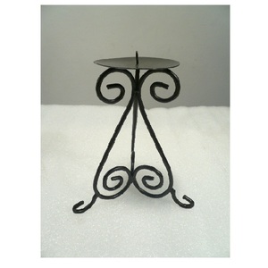 <b>Black</b> Color Iron Candle <b>Holder</b> Stand Decorative Design For Home Living Room Party Christmas Decoration Use - Product Image 1