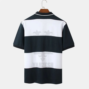 เสื้อยืดผู้ชายปี 2023 ผ้าฝ้าย/ใยไผ่สั่งทำพิเศษ คุณภาพสูง 220 กรัม ผ้าลายเรียบ เสื้อถักลำลองแบบสบายๆ รับผลิตแบบ OEM - Product Image 4