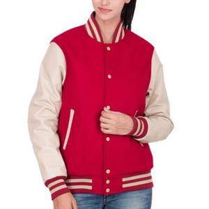 Chaqueta Universitaria de Béisbol de Cuero Auténtico de Alta Calidad Personalizada OEM para Hombre y Mujer, Diseño 2026 - Product Image 1