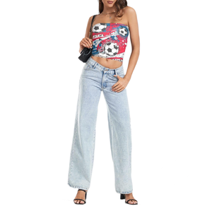 Bandeau imprimé par sublimation pour femmes de style sportif Top court audacieux parfait pour les événements du jour du match et le style décontracté - Product Image 5