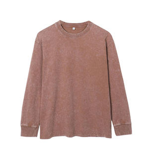 Chemises décontractées pour hommes grande taille, lavage à l'acide, automne, personnalisées, vintage, rétro, manches longues, t-shirt, pull, haut de sport - Product Image 2