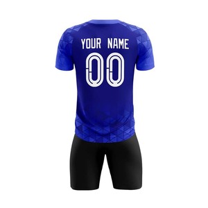 Uniforme de Fútbol Personalizado al por Mayor, Impresión Digital, 100% Poliéster, Secado Rápido, Camiseta y Pantalones Cortos de Fútbol, Absorción de Sudor, Alto Rendimiento - Product Image 3