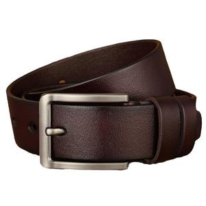 Cinturón de piel de vaca genuina 2025 para hombres con logotipo personalizado y hebillas de cuero dividido - Product Image 6