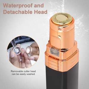 Mini Depiladora Eléctrica Negra, Recortadora de Vello Facial, Afeitadora y Pinza para Cejas para Mujer - Product Image 4