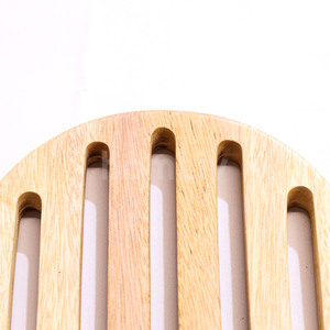 OEM Natural Eco Friendly Dorota Teak <b>Round</b> Pad Sustainable Food Safe No Paint and Varnish Halal Customized Kitchen - Product Image 5