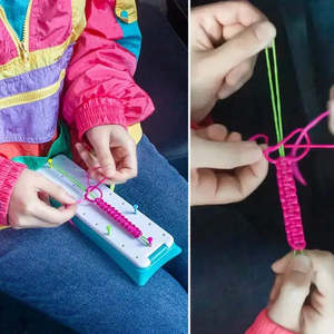 Kit pour la fabrication de bracelets DIY en plastique et ABS pour la création de bijoux pour enfants, emballé dans une boîte de jouets - Product Image 3