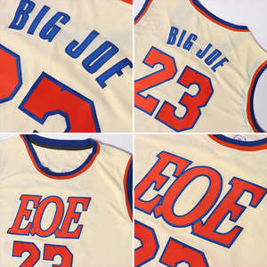 Maillot de basket-ball respirant à séchage rapide de qualité supérieure fabriqué en usine avec logo personnalisé sublimé et brodé, taille plus, rouge-bleu, col - Product Image 5