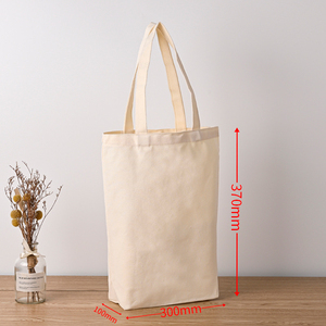 Bolsas de algodón personalizadas Bolsa de compras de playa de comestibles duradera 100% algodón 12 Oz Bolsas de compras de algodón blanco de alta resistencia - Product Image 4