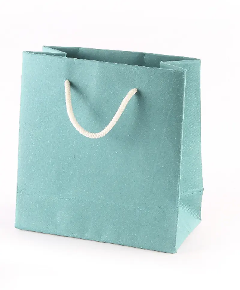 Tas hadiah bergaya cantik terbuat dari tas hadiah daur ulang kertas dengan pegangan tas belanja tipe lingkaran tersedia dalam berbagai warna