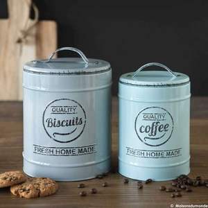 Timeless and Elegant Antique Finished Metal <b>Container</b> Sugar Tea Coffee Pot <b>Box</b> for a Stylish and Functional Vintage Kitchen Look - Product Image 6