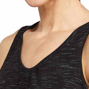 Camiseta sin mangas de gimnasio informal para mujer con estilo, ropa activa transpirable con decoración de encaje, el mejor precio en tela tejida - Product Image 4