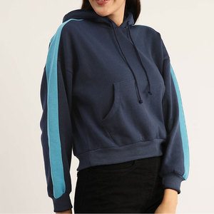 Sudadera con capucha térmica sólida Terry para mujer Sudadera con capucha de gimnasio transpirable de secado rápido con diseño de bolsillo de cuello con capucha de manga larga - Product Image 6