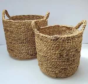 High Quality Round Wholesale Custom Large <b>Seagrass</b> Woven Laundry <b>Storage</b> <b>Basket</b> Made in VietNam - Product Image 2