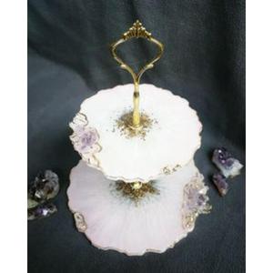 แท่นวางเค้กทำจากเรซินแบบแอบสแตรกทันสมัยสุดหรูชิ้นกลางที่สะดุดตาสำหรับอุปกรณ์ทำเค้กขนมหวาน - Product Image 1