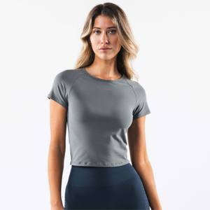 High Quality 180g Women's Cropped <b>T</b>-<b>Shirt</b> Custom Logo Summer Sports Crop Top Wholesale Plain Clothing for Winter - Product Image 2