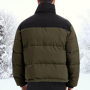 Chaqueta de Invierno Acolchada para Hombre de Alta Calidad, Diseño de Burbujas con Cremallera, Capucha y Tela de Lona, Abrigo Cálido para Invierno - Product Image 6