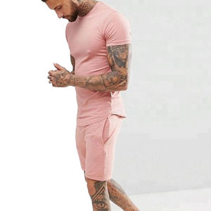 เสื้อยืดผู้ชายผ้าฝ้าย100% 2ชิ้นเสื้อทีเชิ๊ตสั้นชุดแฝดดีไซน์ใหม่ชุดโอเวอร์ไซส์พิมพ์ลายโอเวอร์ไซส์ - Product Image 5