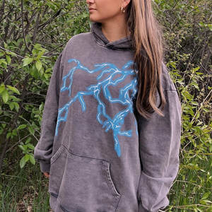 Venta al por mayor de alta calidad de peso pesado lavado sudaderas con capucha de gran tamaño de los hombres sueltos logotipo personalizado Sudadera con capucha unisex Vintage lavado con ácido Sudadera con capucha - Product Image 5